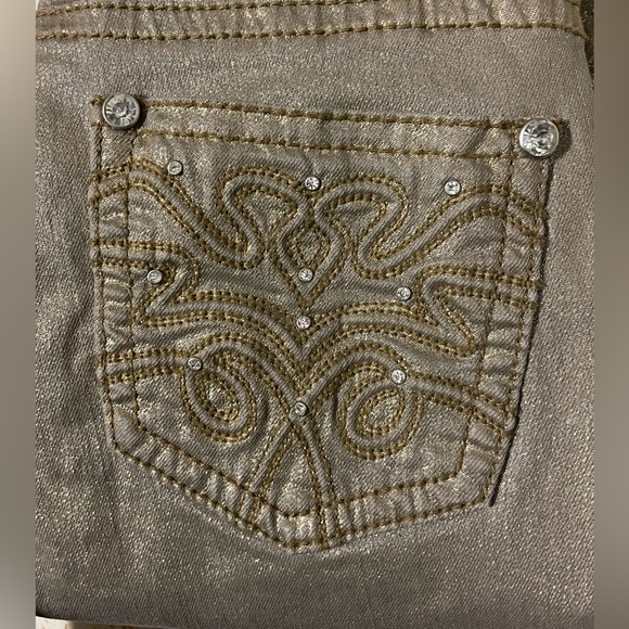 Reba Gold Shimmer Jeans - Picture 4 of 8